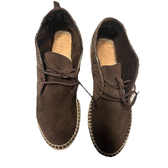 Veracruz Artisan Brown Suede & Tapestry Chukkas Women's Size 39 Made In Spain - Picture 5 of 8